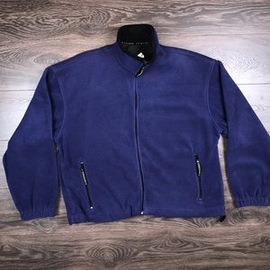Alexander Julian Colours Men’s Vintage 90’s Navy Full Zip Fleece Sweater Jacket